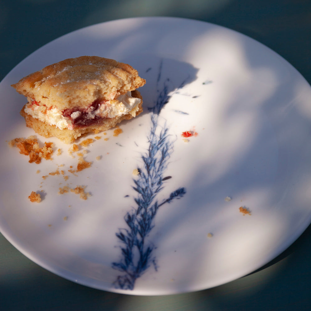 'Feathery Grasses' plate