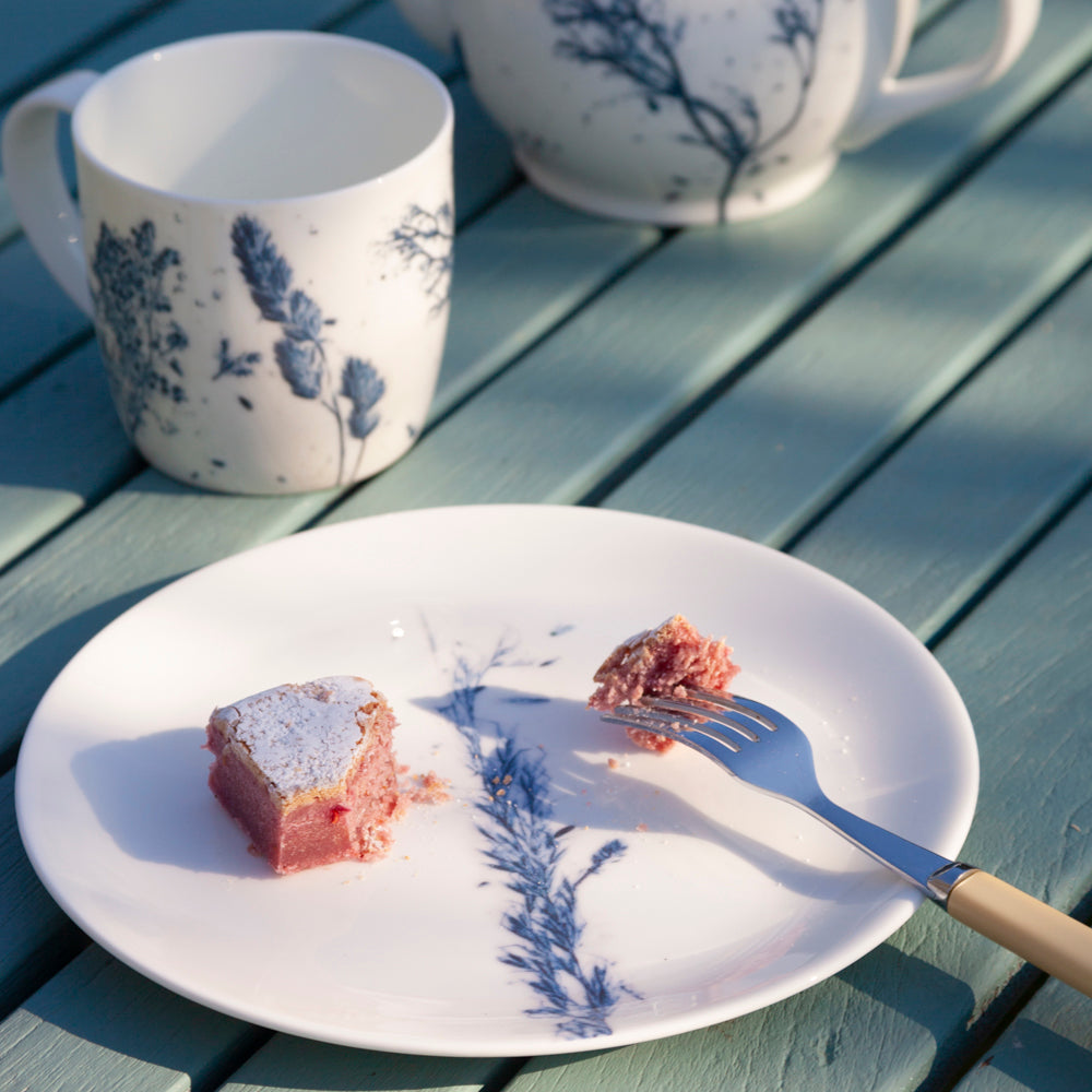 Curved 'Blue Grasses' Mug