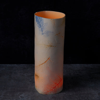 'Pointy leaf' tall tealight-vase