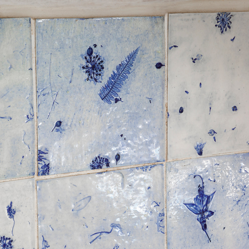 Porcelain Kitchen Tiles - Flying flowers & seed heads