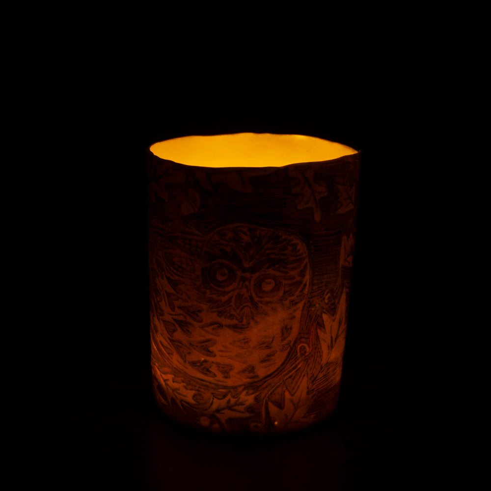 'Owl in a Tree' Night Light / Vase