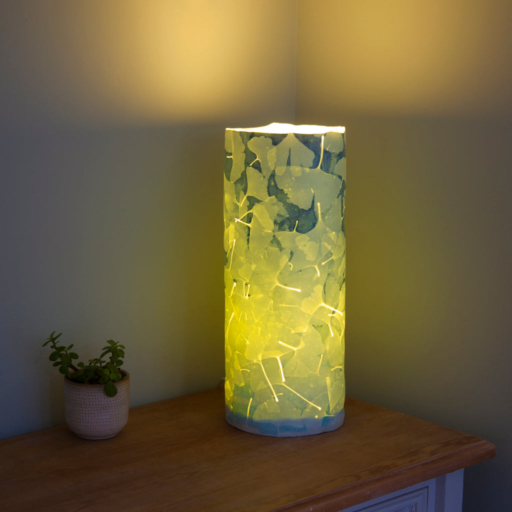 Aqua Gingko Lamp - Large