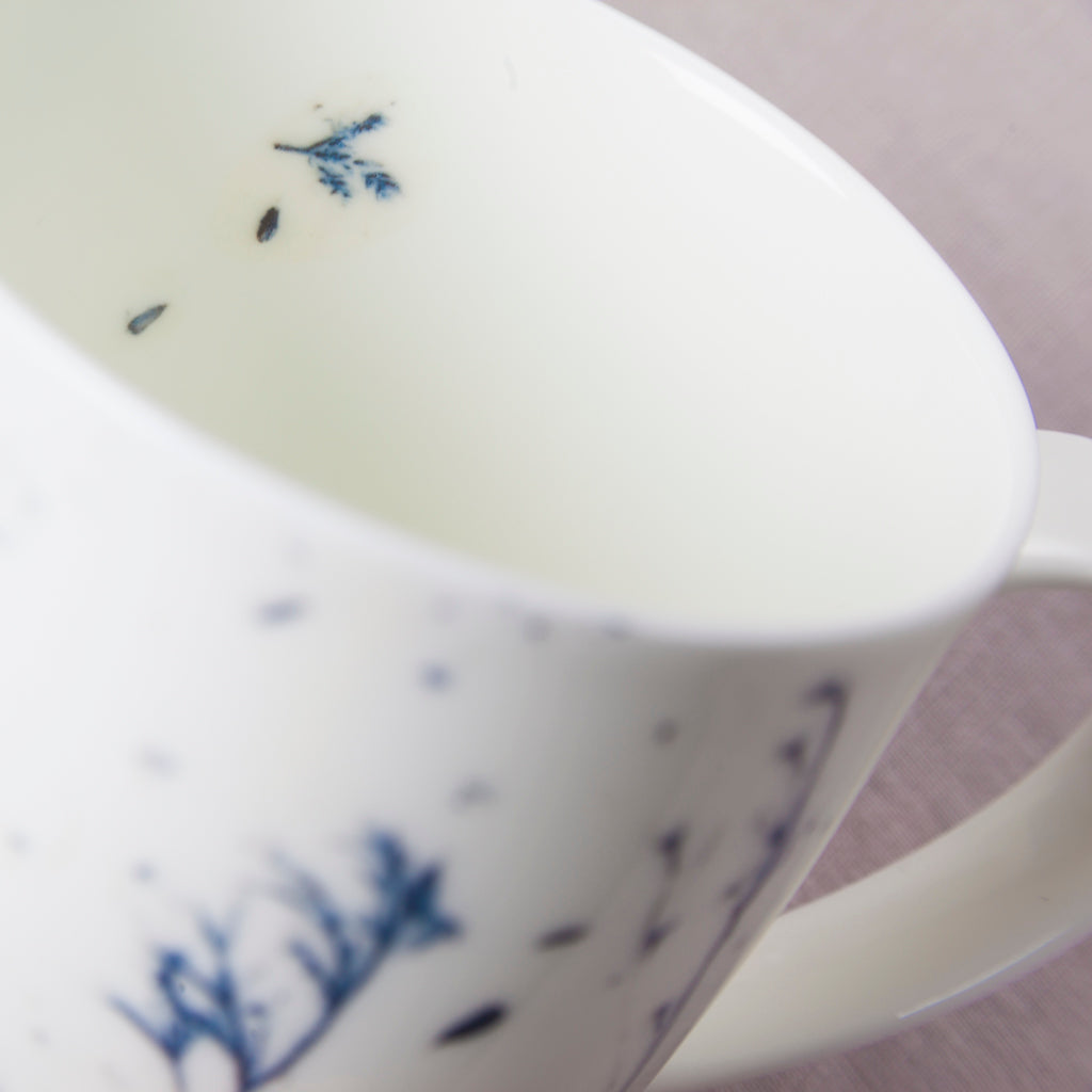 Curved 'Blue Grasses' Mug