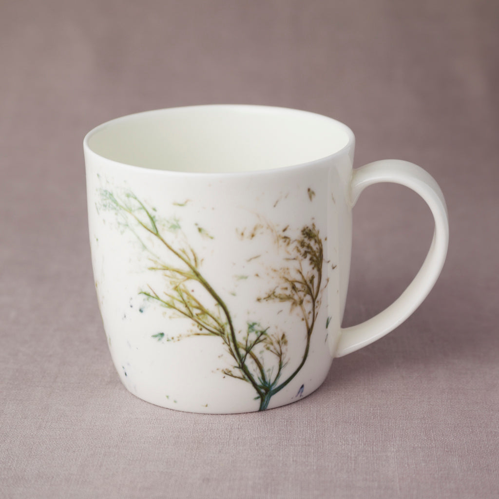 Curved 'Green Grasses' Mug