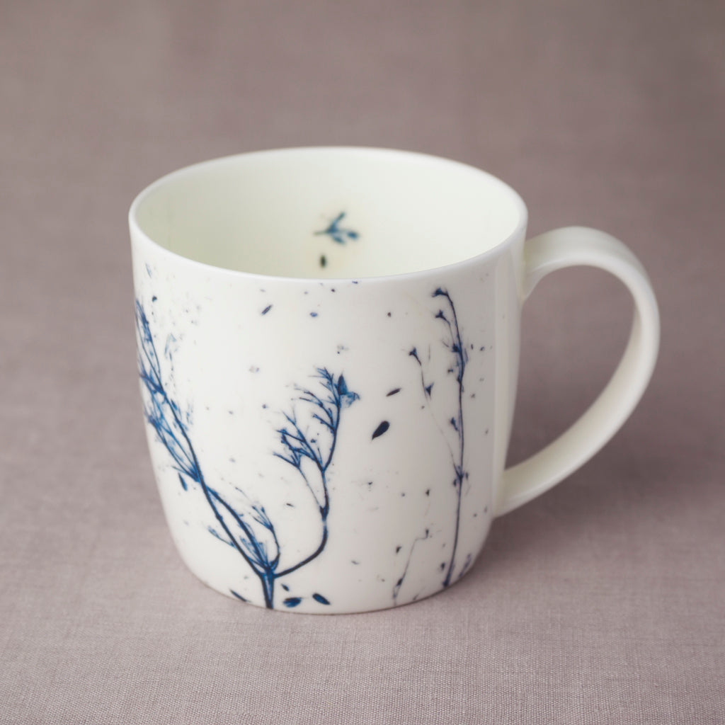 Curved 'Blue Grasses' Mug