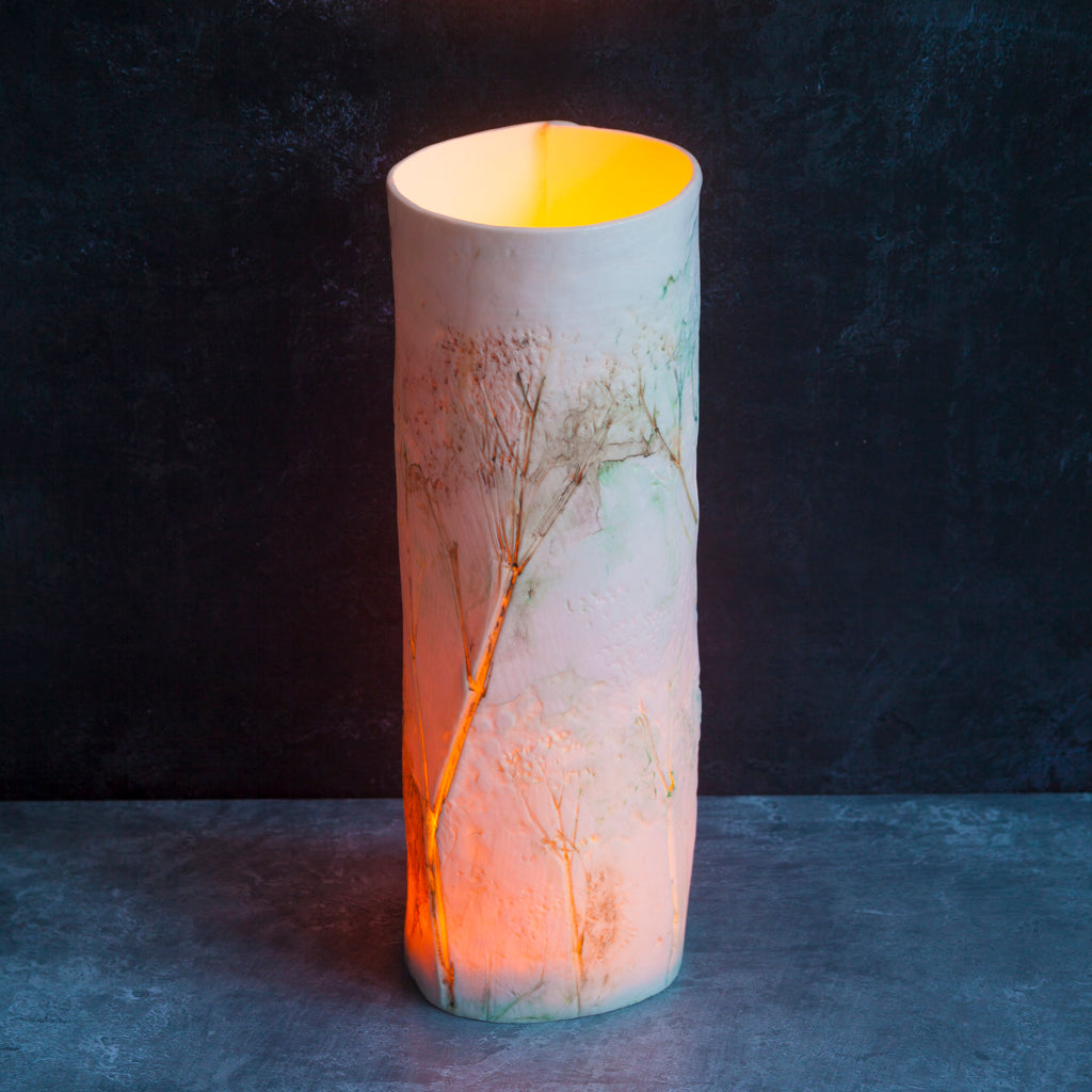 'Wild Flowers' tall tealight - vase