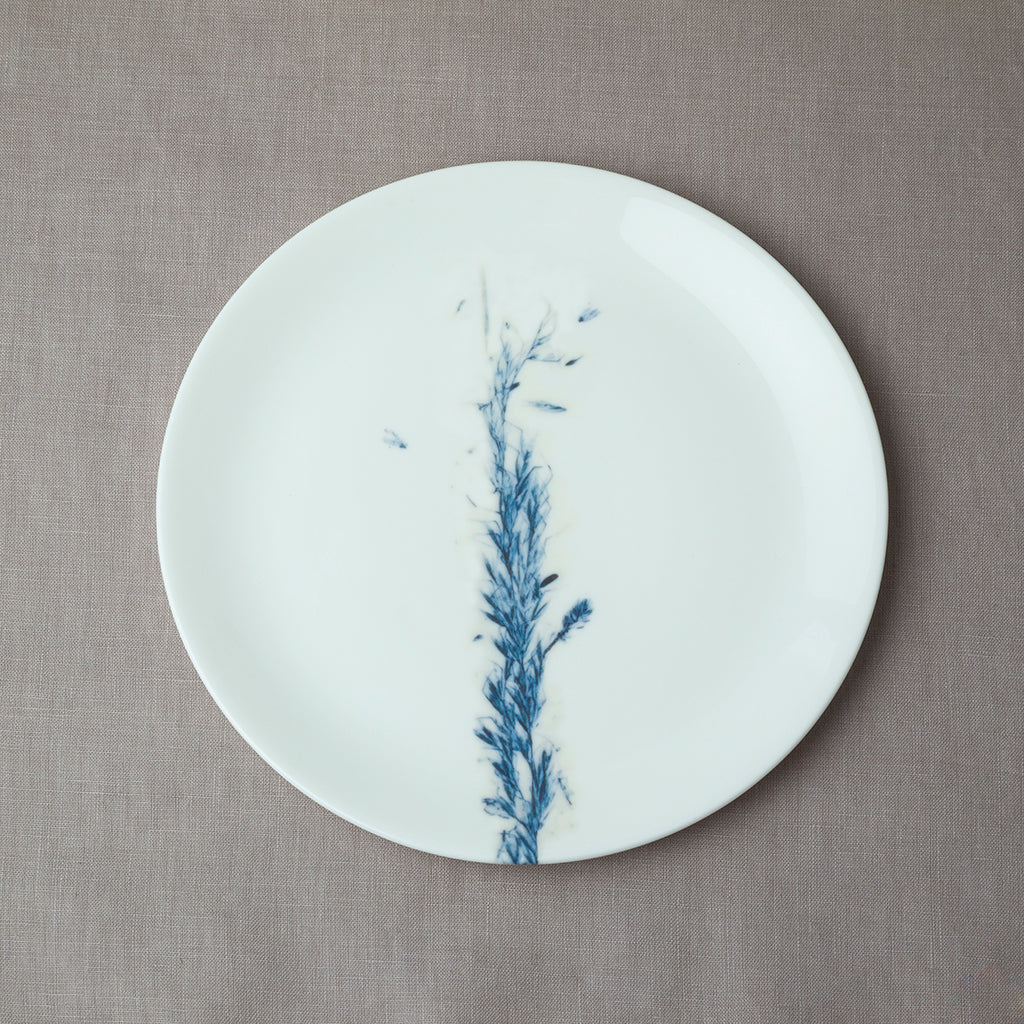 'Feathery Grasses' plate