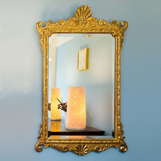 Carved and gilt mirror