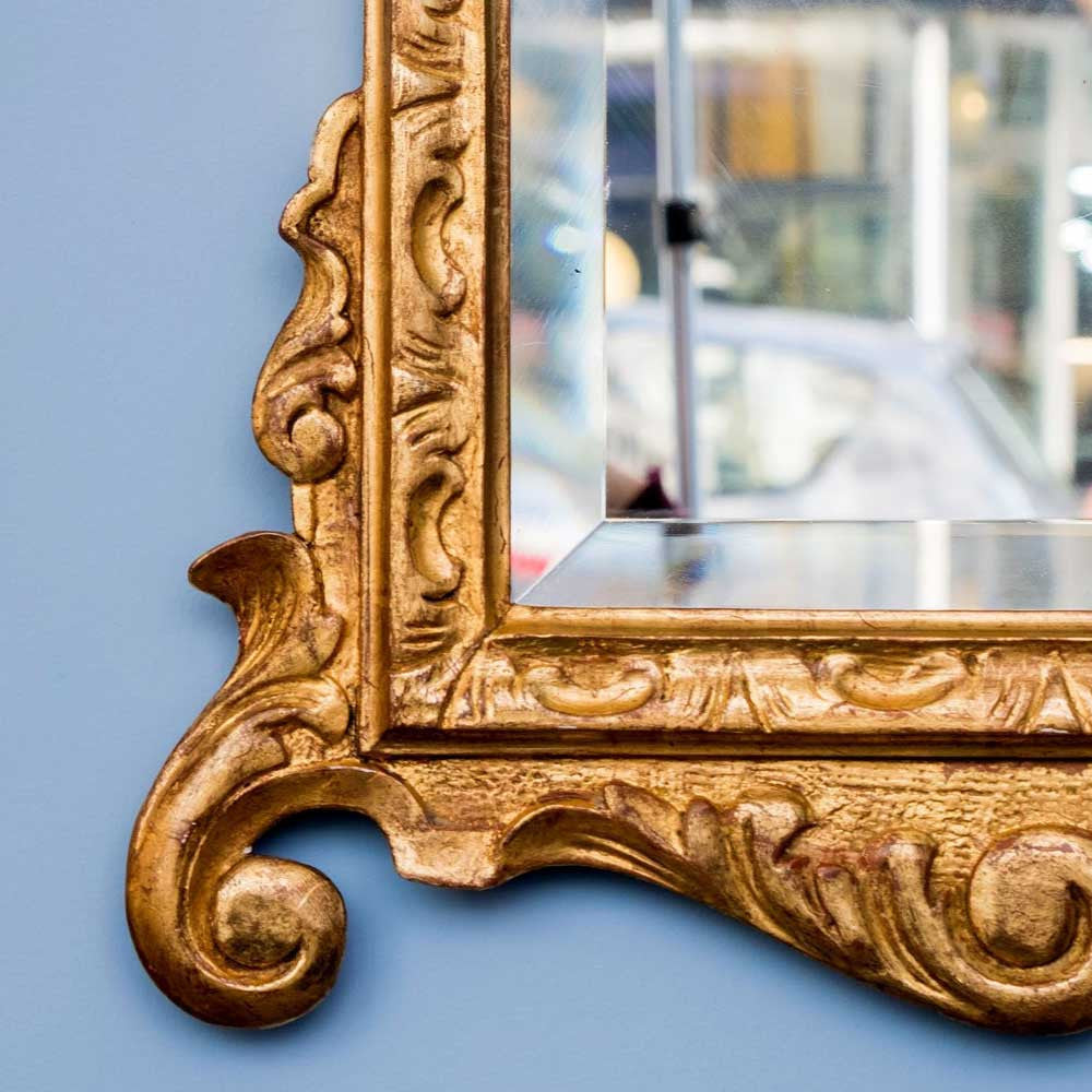 Carved and gilt mirror