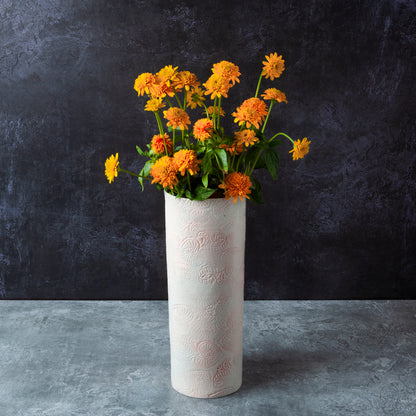 'Indian Hearts' tall tea light - vase