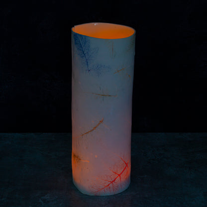 'Pointy leaf' tall tealight-vase