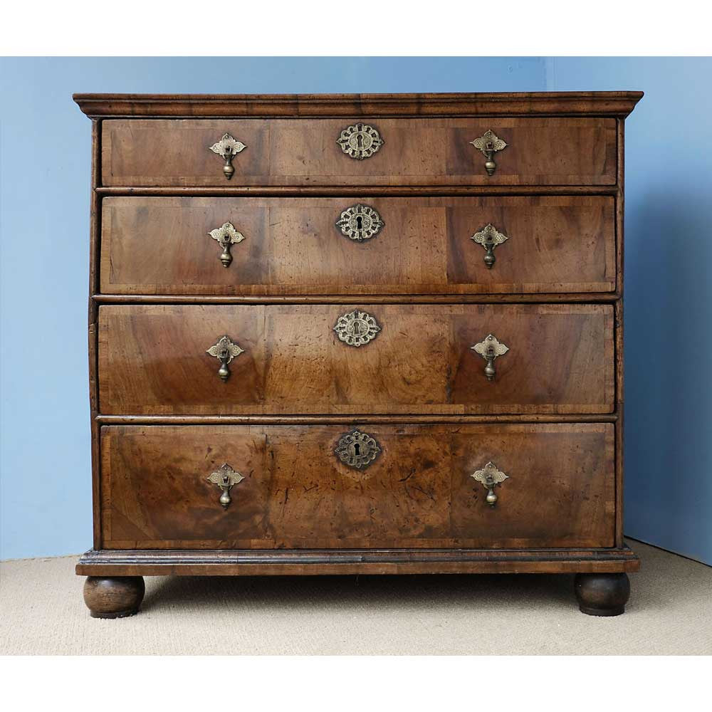 Cross Banded William and Mary Chest of Drawers