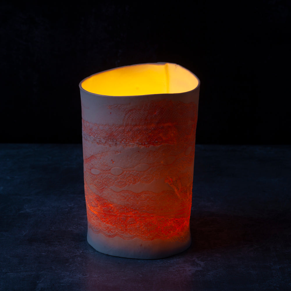 'Pink Lace' Night Light / Vase