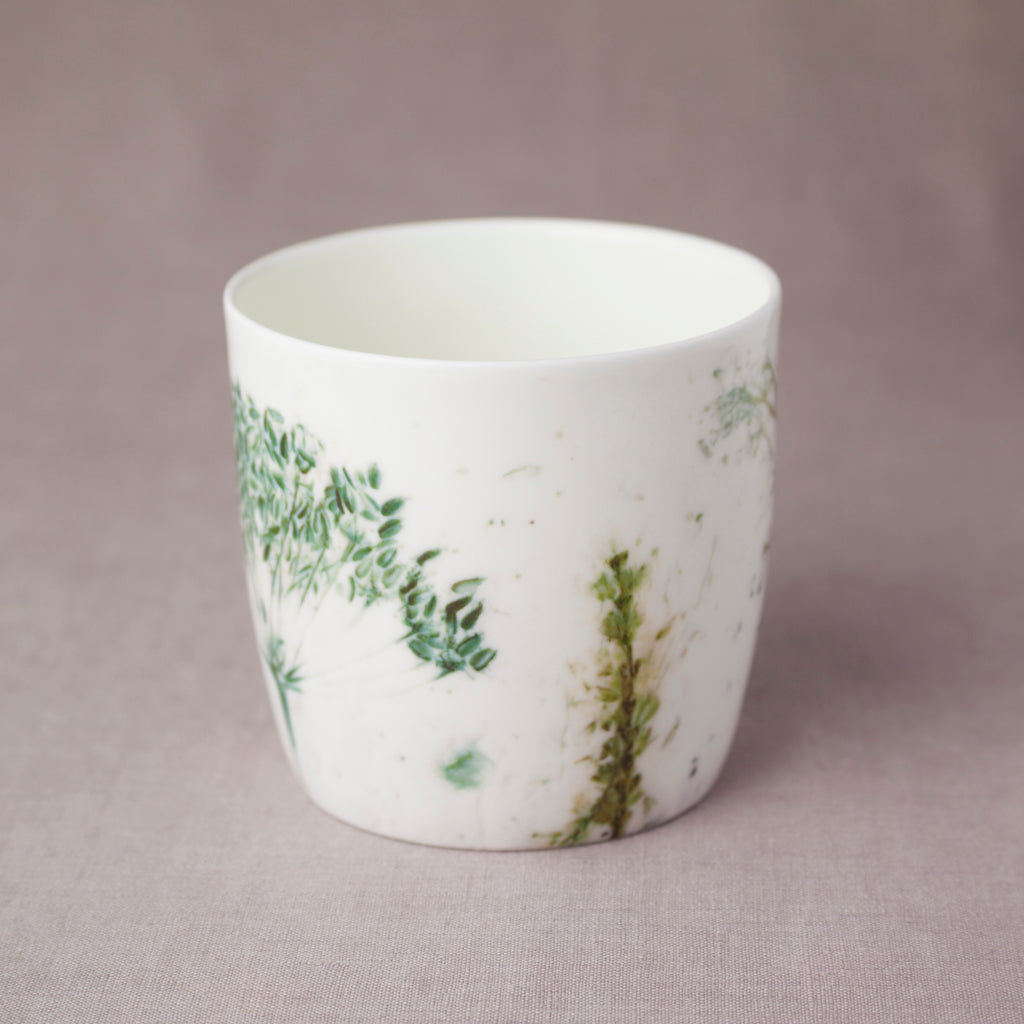 Curved 'Green Grasses' Mug