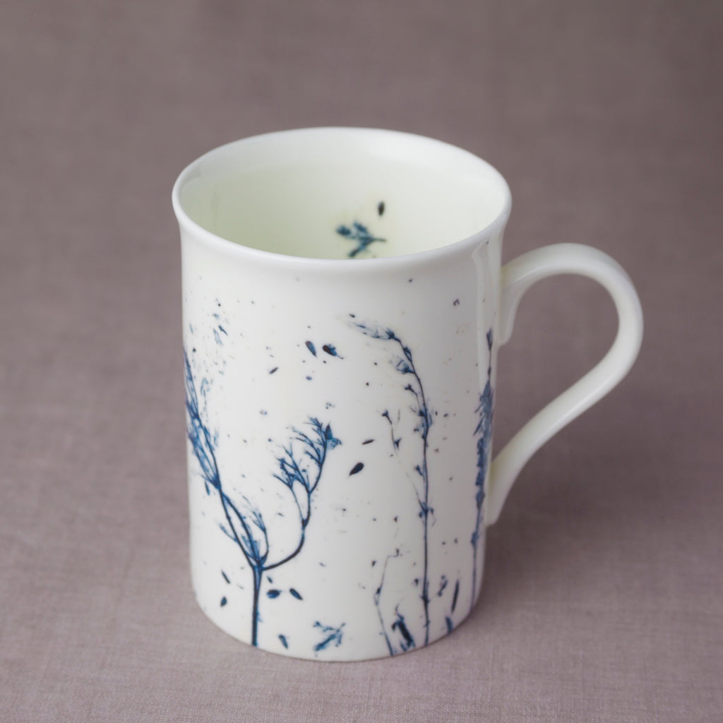 Tall 'Blue Grasses' mug