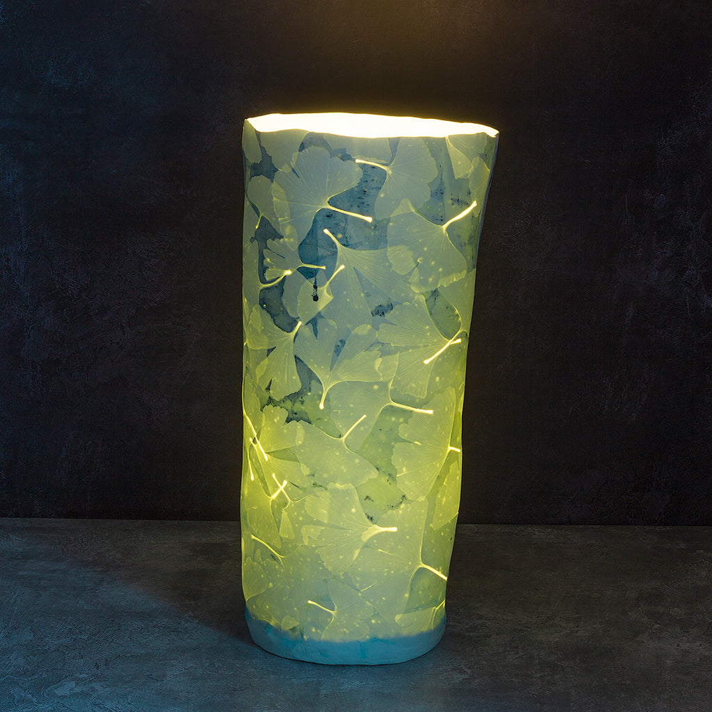 Aqua Gingko Lamp - Large