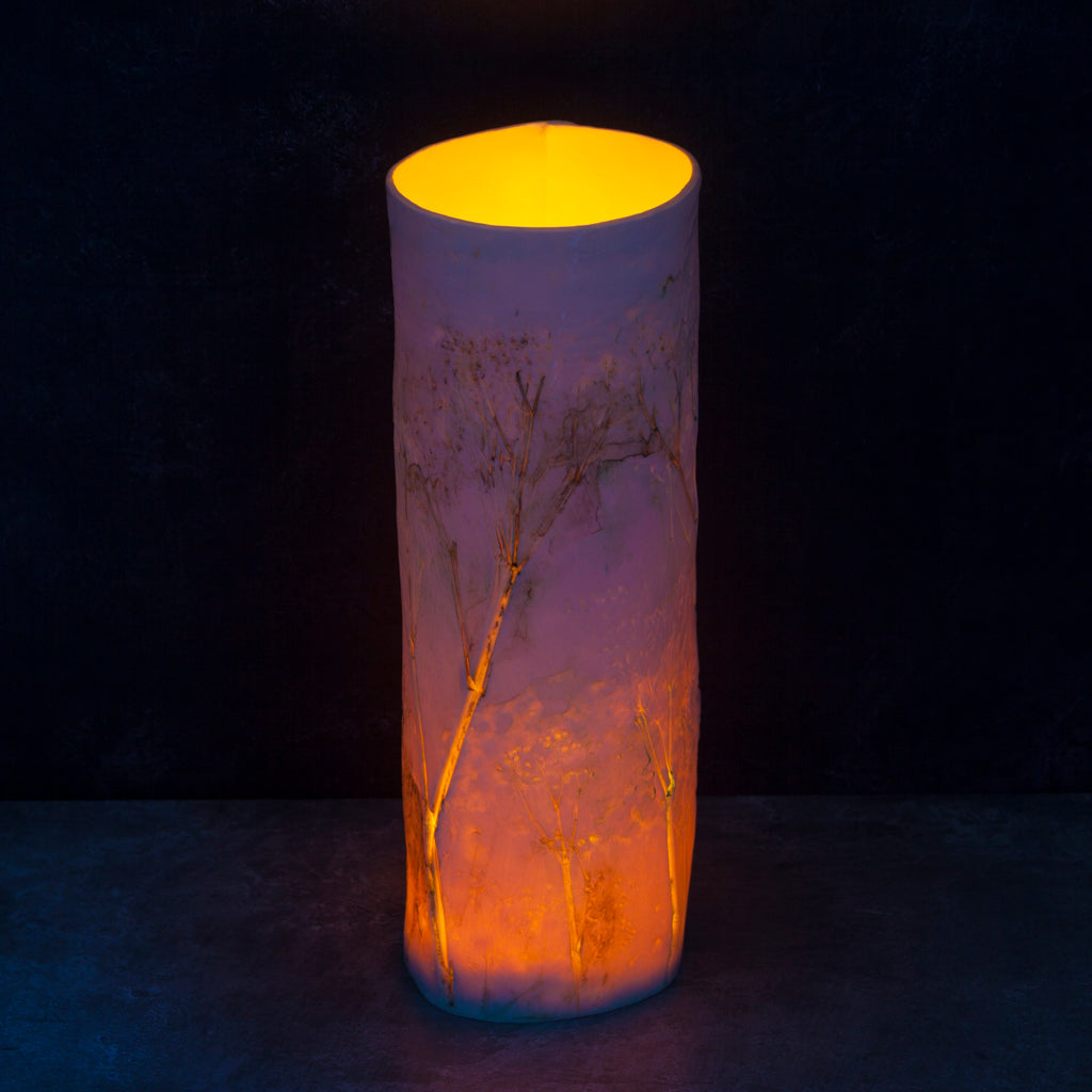 'Wild Flowers' tall tealight - vase